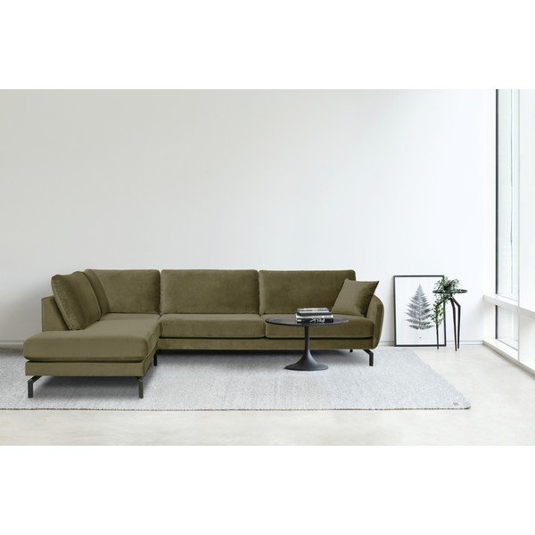 Divano angolare in velluto verde (angolo sinistro) Magic - Scandic-image-1