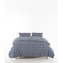 Set copripiumino e federa grigio in cotone renforcé per letto singolo 140x200 cm Linear Calm Geometric – Mila Home Luxury