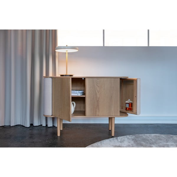 Cassettiera bassa nero-marrone in rovere 109x75 cm Treasures - UMAGE-image-1