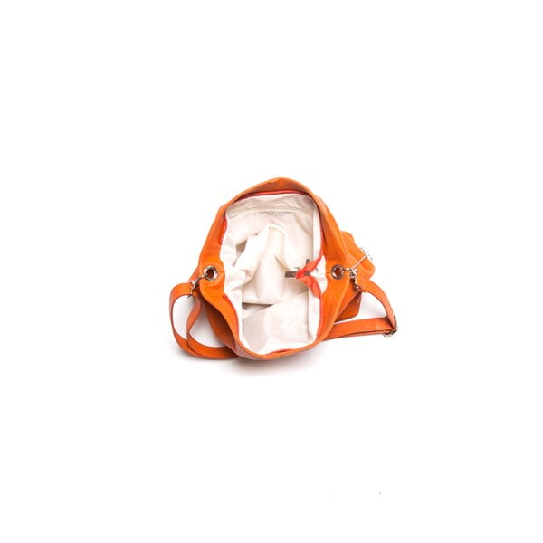 Oranžová kožená kabelka Luisa Vannini Gilliana-image-3
