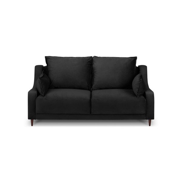 Divano in velluto nero Freesia, 150 cm - Mazzini Sofas