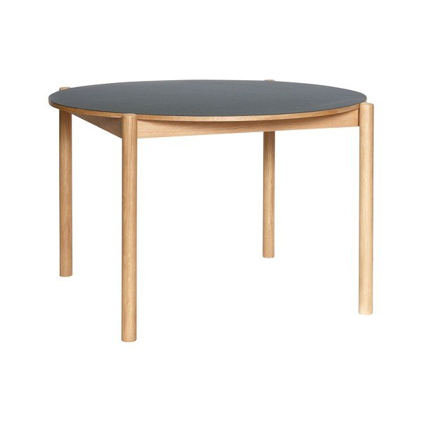 Tavolo da pranzo rotondo in rovere ø 115 cm Oblique - Hübsch