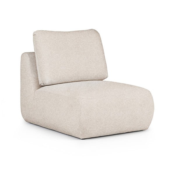 Poltrona color crema rivestita in bouclé Mirel – Rodier-image-2