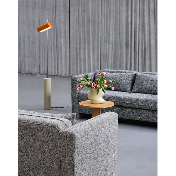Lampada da terra LED arancione con intensità regolabile (altezza totale 160 cm) Reflector – Hübsch-image-1