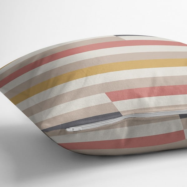 Federa decorativa 43x43 cm Rosy Bandas – Mila Home-image-2