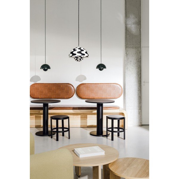 Tavolo da pranzo rotondo con piano effetto rovere ø 65 cm Sool – noo.ma-image-1