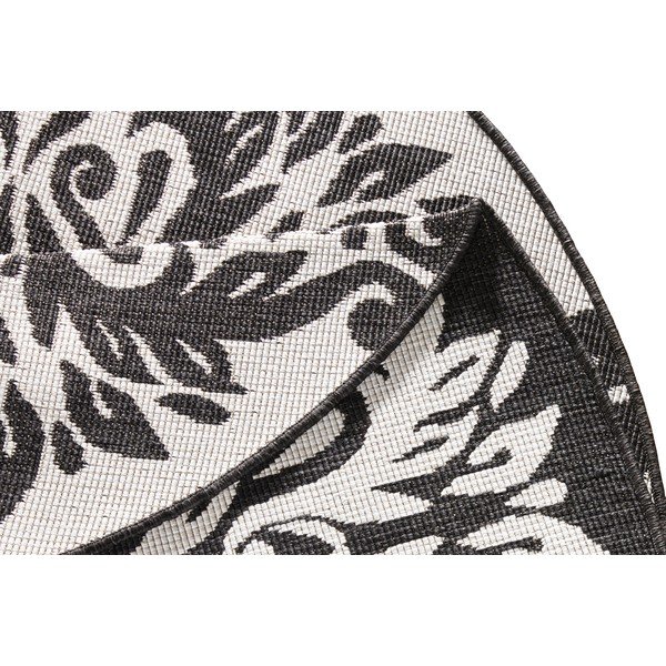 Tappeto da esterno nero e crema , ⌀ 200 cm Madrid - NORTHRUGS-image-4