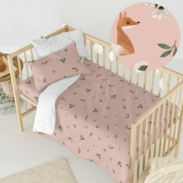 Biancheria da letto per culla in cotone 100x120 cm Fox forest - Happy Friday