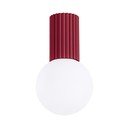 Plafoniera burgundy con paralume in vetro ø 12 cm Orbital – Sollux