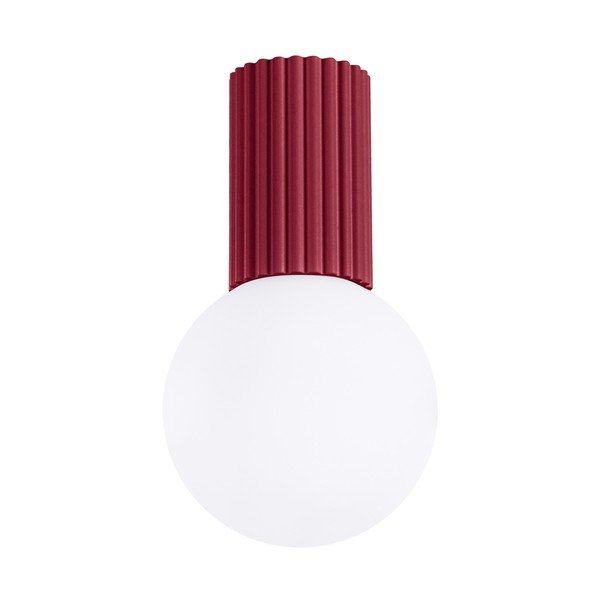 Plafoniera burgundy con paralume in vetro ø 12 cm Orbital – Sollux