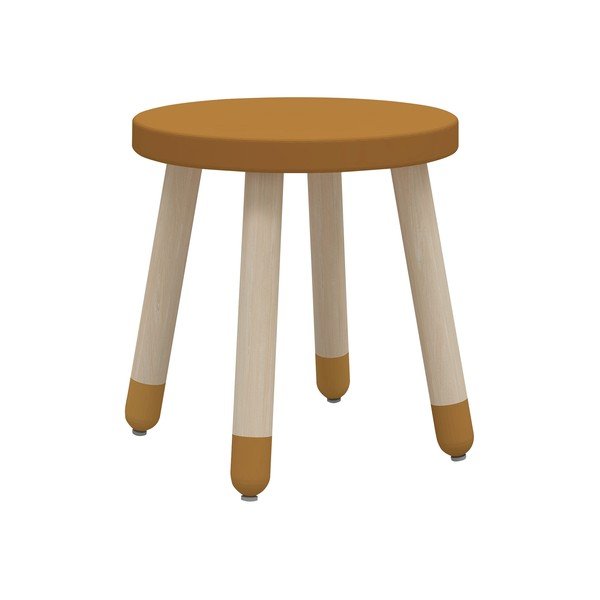 Sgabello per bambini senape , ø 30 cm Dots - Flexa