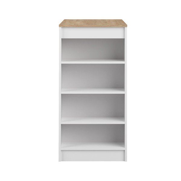Tavolo da bar bianco con piano in legno di rovere Aravis - TemaHome-image-2