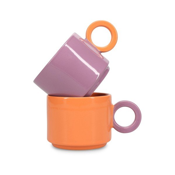 Tazza arancione in gres 280 ml Lou – ONA-image-2