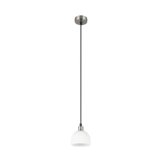 Lampadario bianco/argentato con paralume in vetro ø 12 cm Molly – Trio
