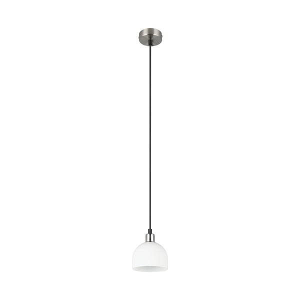 Lampadario bianco/argentato con paralume in vetro ø 12 cm Molly – Trio