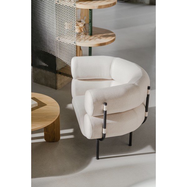 Poltrona beige con rivestimento in lana Ubi – noo.ma-image-3