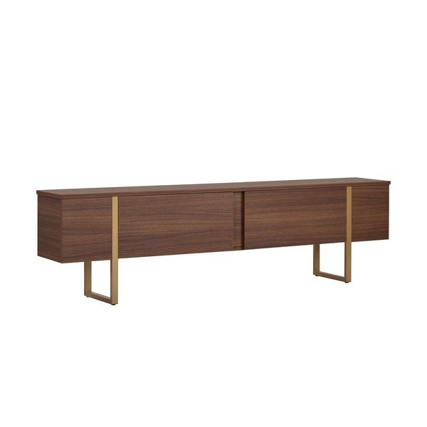 Mobile TV colore naturale scuro con effetto noce 180x50x30 cm Onera – Kalune Design