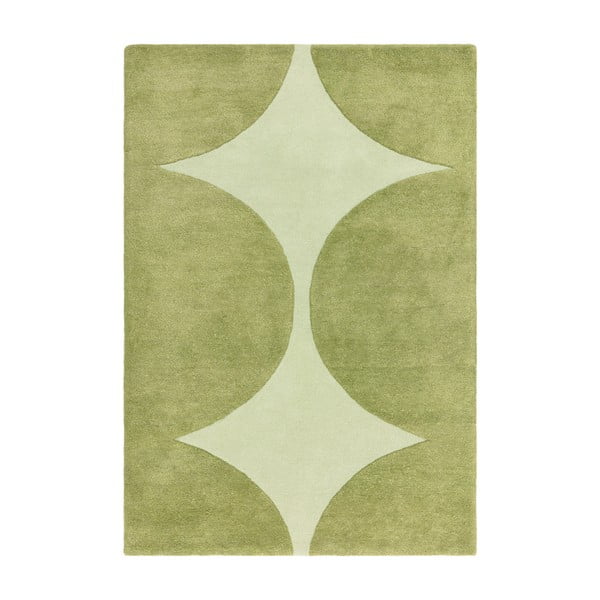 Tappeto in lana verde tessuto a mano 160x230 cm Canvas - Asiatic Carpets