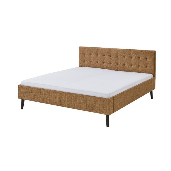 Letto matrimoniale imbottito marrone rete non inclusa 180x200 cm Empire – Meise Möbel
