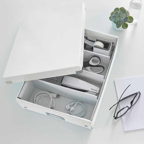 Scatola di cartone bianca con coperchio Click&Store - Leitz-image-1