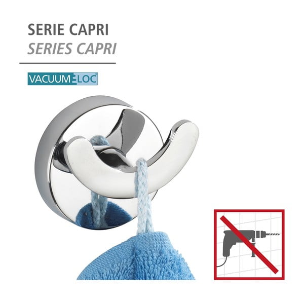 Gancio autobloccante Vacuum-Loc Duo, capacità di carico fino a 33 kg Capri - Wenko-image-3