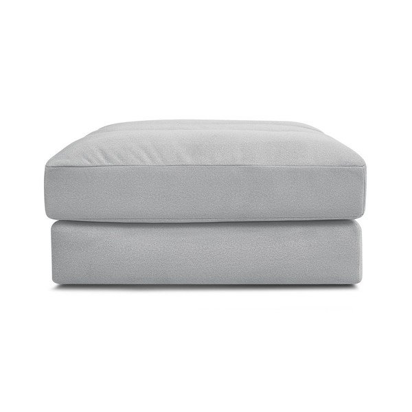 Poggiapiedi grigio chiaro con rivestimento in velluto Sierra – Bobochic Paris