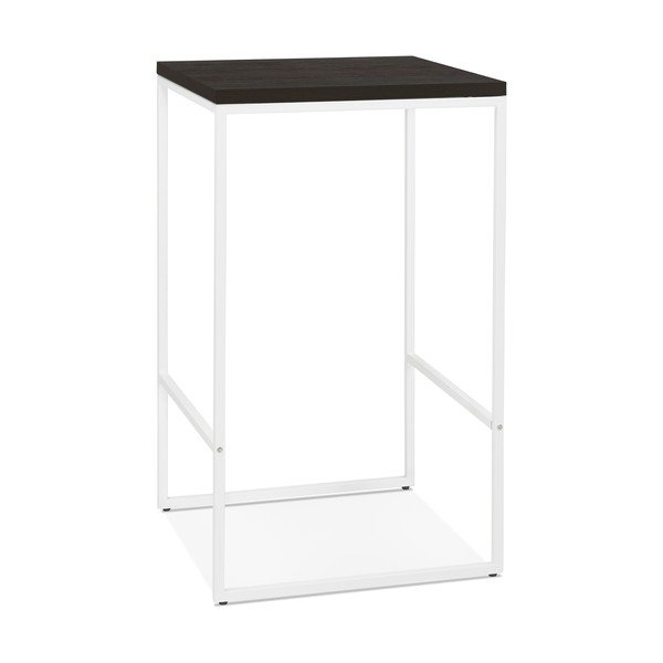 Tavolo da bar nero con gambe bianche, altezza 105 cm Tikafe - Kokoon