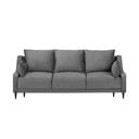 Divano letto in velluto grigio con contenitore, 215 cm Freesia - Mazzini Sofas