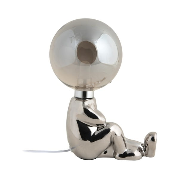 Lampada da tavolo per bambini argentata Joey – Leitmotiv-image-3