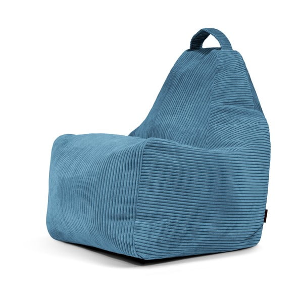Puof a sacco blu con rivestimento in velluto a coste Play Amuse – SLOWDOWN