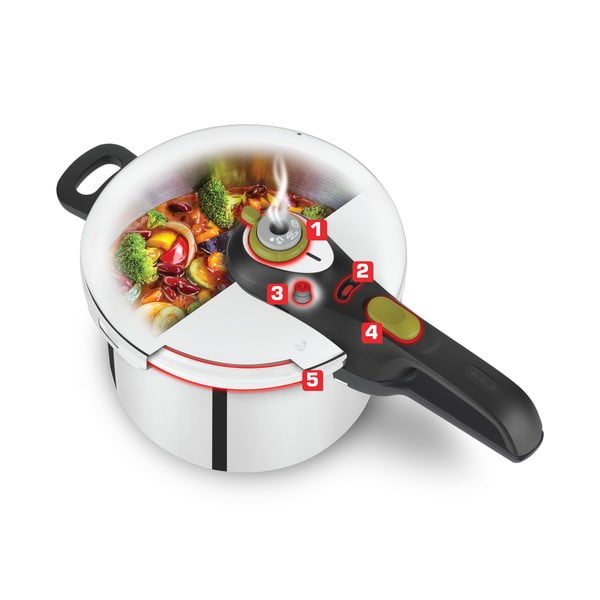 Pentola a pressione in acciaio inox 4 l Secure5 Neo - Tefal-image-2