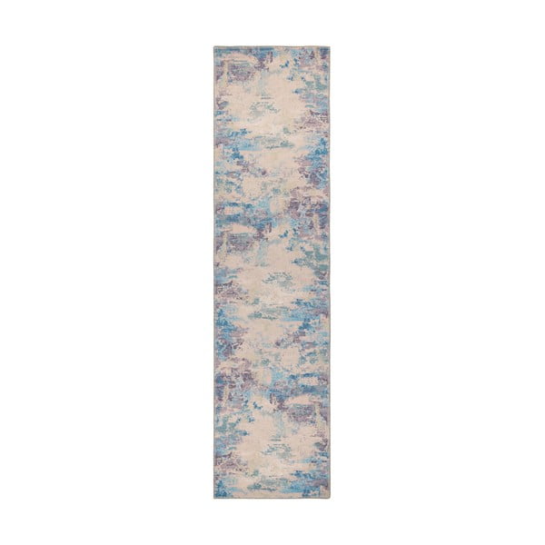 Runner lavabile blu-viola in fibra riciclata 60x230 cm Reid - Flair Rugs