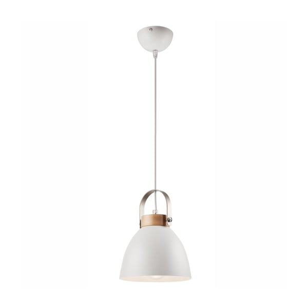 Lampadario bianco con paralume in metallo ø 18 cm Danielle – LAMKUR