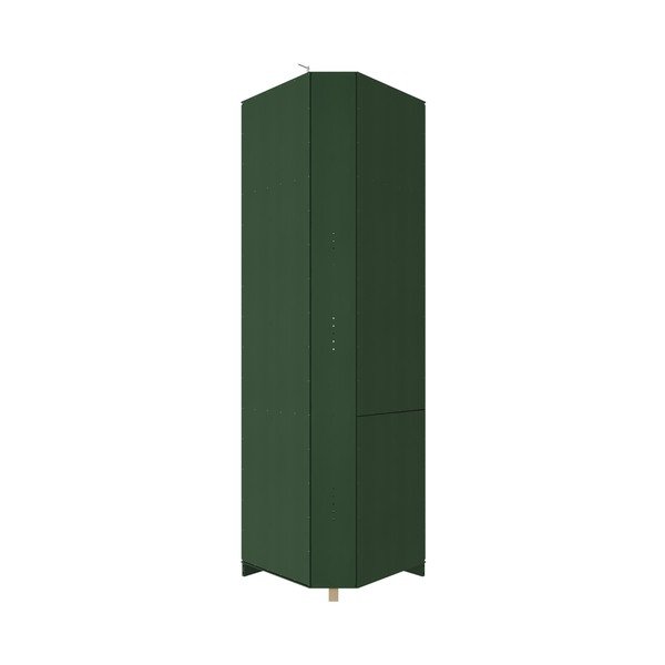 Libreria verde in pino massiccio 85x219x56 cm Anita – Støraa-image-4
