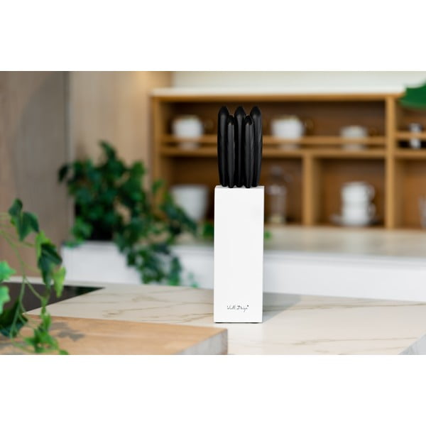 Set di 5 coltelli con supporto bianco Caro - Vialli Design-image-2