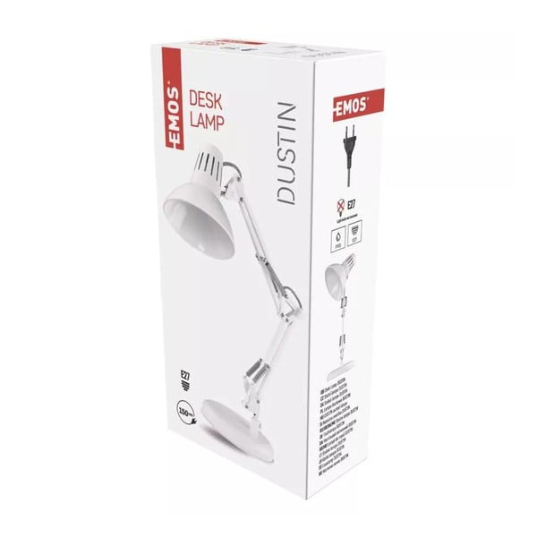Lampada da tavolo bianca (altezza 46 cm) Dustin - EMOS-image-1