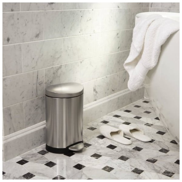 Cestino per rifiuti in acciaio con piedini in argento opaco 6 l - simplehuman-image-1