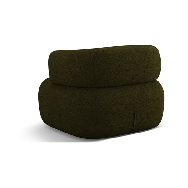 Poltrona in tessuto bouclé verde Jenny - Micadoni Home-image-3