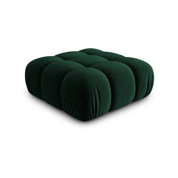 Pouf in velluto verde Bellis - Micadoni Home-image-3