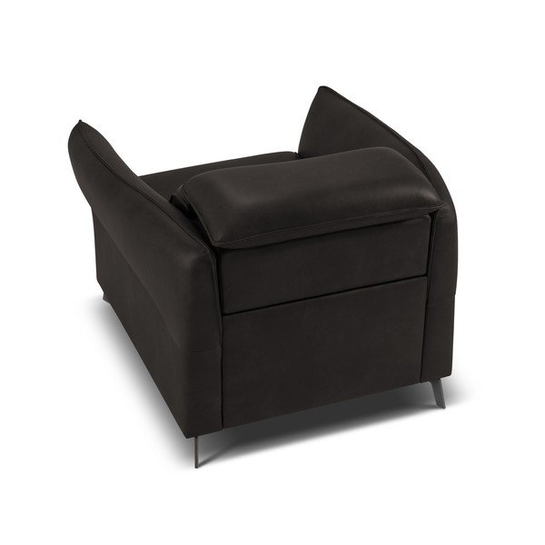 Poltrona in pelle nera Hubble - Windsor & Co Sofas-image-3