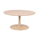 Tavolino rotondo in rovere decorato in colore naturale 90x90 cm Hobart - Rowico