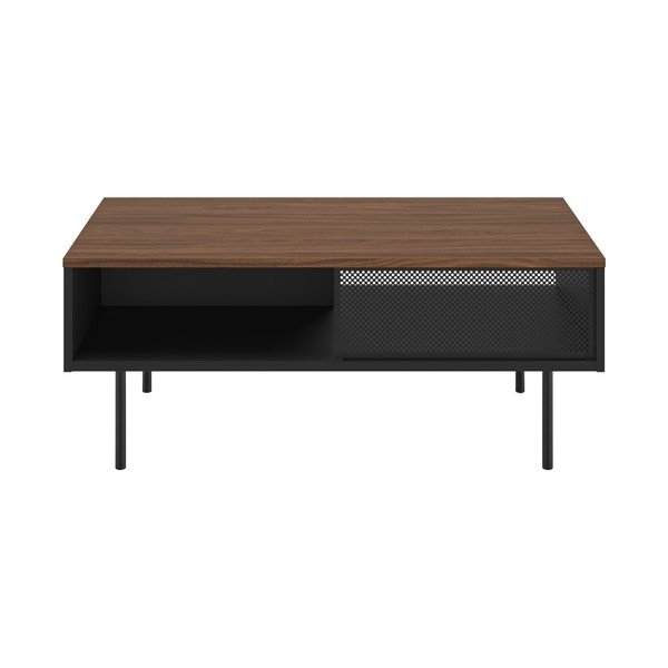 Tavolino con piano in rovere decorato 100x50 cm Radio - TemaHome-image-1