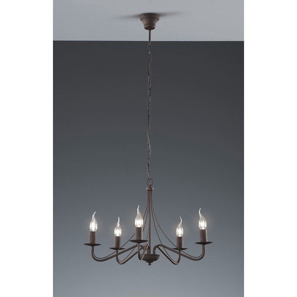 Lampadario color bronzo in metallo ø 55 cm Country – Reality-image-2