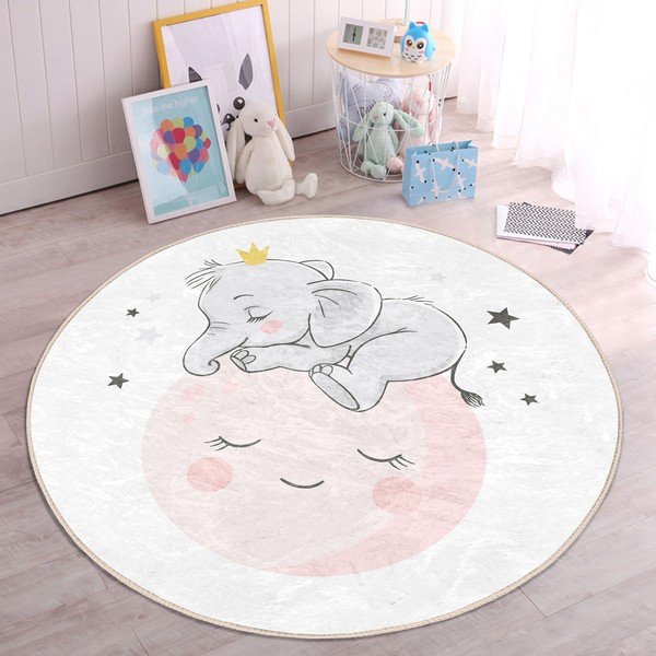Tappeto bianco per bambini ø 120 cm Comfort - Mila Home-image-4