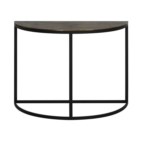 Tavolo consolle in metallo color bronzo 42x100 cm Peto - Light & Living