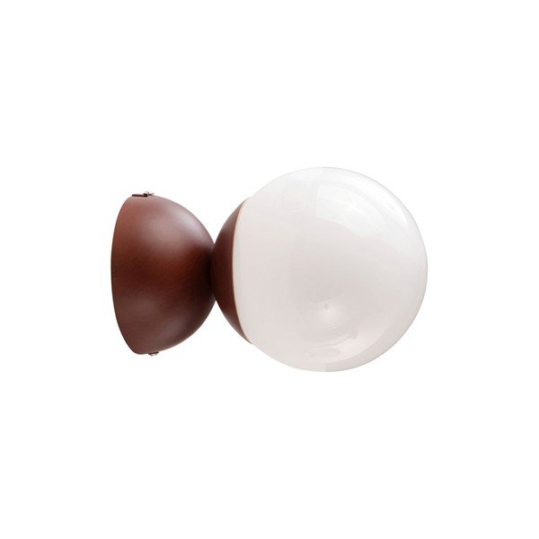 Plafoniera bianca/marrone in vetro opale ø 15 cm Leah – Jotex-image-3