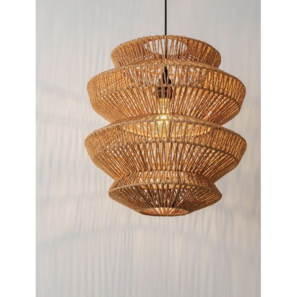 Lampadario di colore naturale con rivestimento in corda ø 40 cm Nua – Nova Luce-image-1