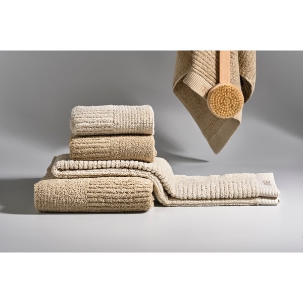 Asciugamano in cotone beige 100x50 cm Classic - Zone-image-1
