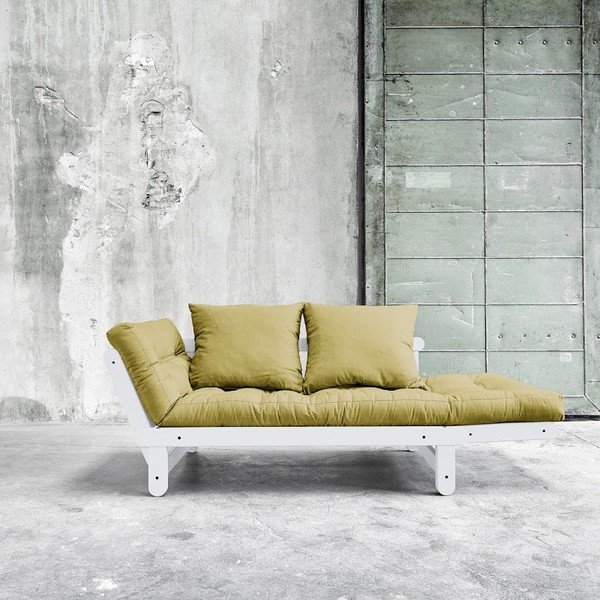 Rozkládací pohovka Karup Beat White/Avocado Green