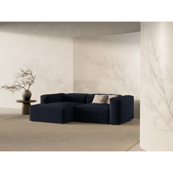Divano angolare blu scuro (con penisola a sinistra/con chaise lounge) Bergamo – Cosmopolitan Design-image-1